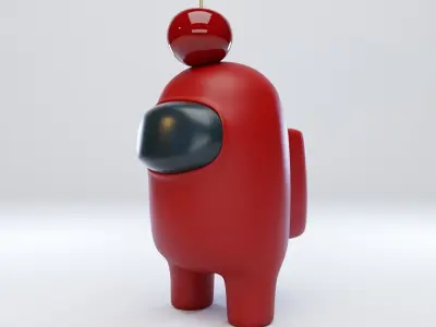 Among Us Cherry Hat Character  3D model