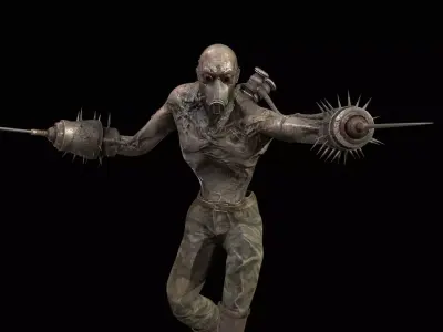 ZombieMutant Low-poly 3D model