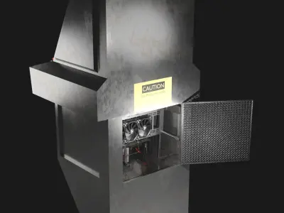 Sci-Fi Computer module Low-poly 3D model