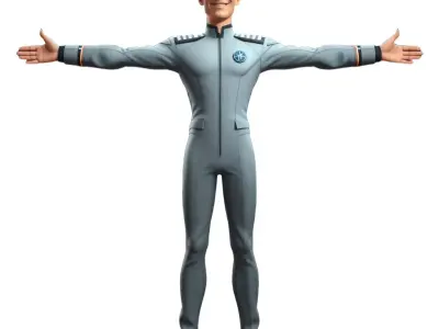 Space Explorer Suit model pack Low-poly 3D model