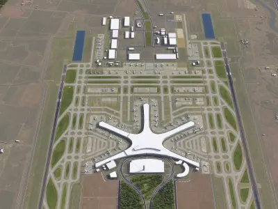 Qingdao - Airport - TAO Low-poly 3D model