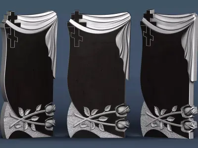 10 Memorial Tombstones  Gravestones Bundle  High Poly 3D Models 3D model