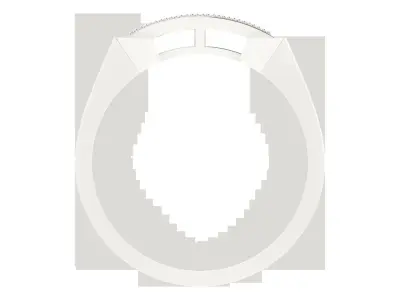 Light Weight White Gold Diamond Ring  -ZA RN 4205 3D print model