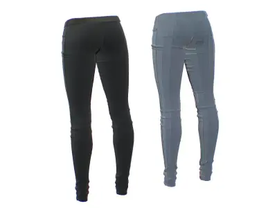 Skinny Fit Jeans - Casual Trouser - Pants  HighPoly Wear 3D model