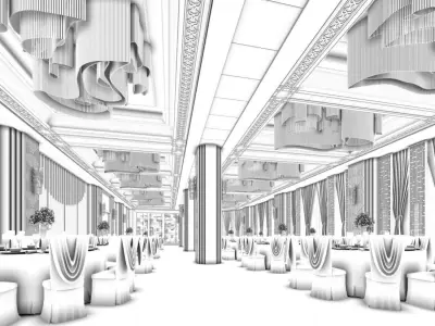 Business Restaurant - Coffee - Banquet  14 3D model