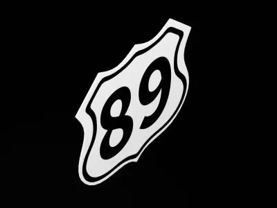 Street Sign Highway Low-poly 3D model