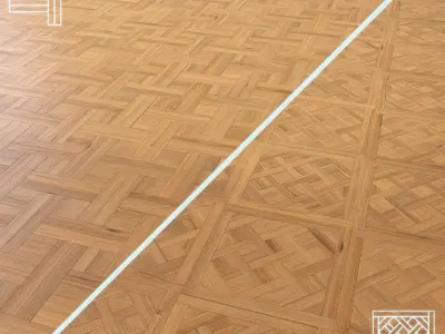 Parquet - Laminate - Wooden floor 2 in 1 Low-poly 3D model 207