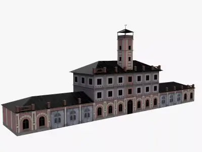 Fire Station 818 polygons High Quality Game Ready Low-poly 3D model