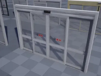 Automatic Sliding Doors Low-poly 3D model