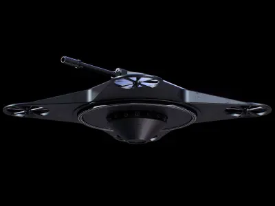 Sci-Fi Military Drone Low-poly 3D model