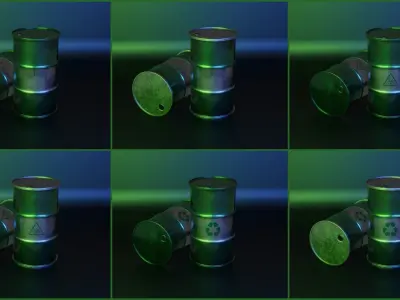 High Poly Barrel 3D model