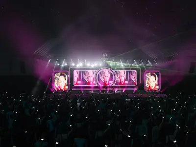 3d stage design for live show - 7 design 3d model  Texture