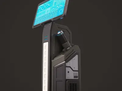 Sci Fi Terminal 02 Stylized 3D model
