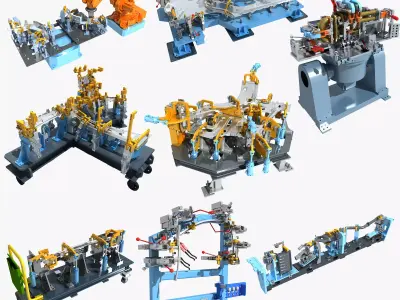 Collection of Industrial Equipment 38 39 40 43 46 47 48 49 3D model