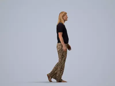 00355Sophie003 - Adult Caucasian woman walking through public 3D model