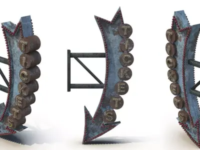 Vintage Sign 3D model