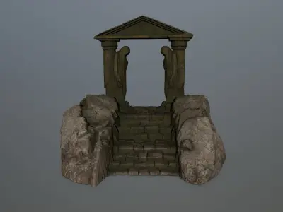 Souls Gate Low-poly 3D model