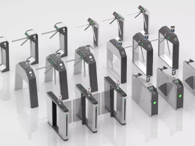 Automatic Turnstiles Gate 3D model
