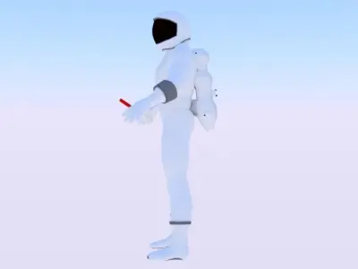 Astronaut Low-poly 3D model