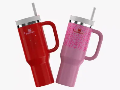 Stanley Valentine Day Tumblers 3D Model Pack