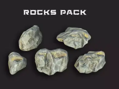 Rocks Pack Low-poly 3D model