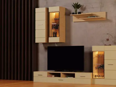 AlphaB2B TV SNOWLATTE - Tv Unit Free low-poly 3D model