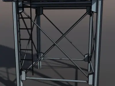 Water Tank 47 Low-poly 3D model