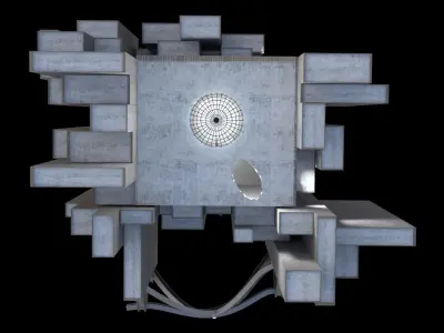 Guild futuristic skyscraper 3D model