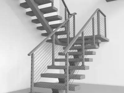 Modern stairs 3D model
