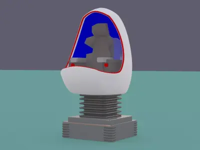 VR Egg cinema science Gameready VR glasses science interactive 3D model