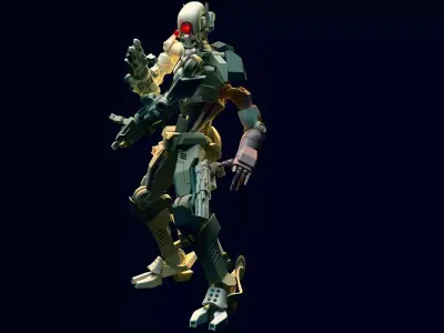 ROBOT POSTAPOCALYPTIC FUTURE 3D model