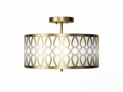 Aaru Fabric Semi Flush Mount MK3 3D model
