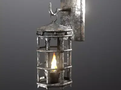 Wall Lanterns minipack Low-poly 3D model