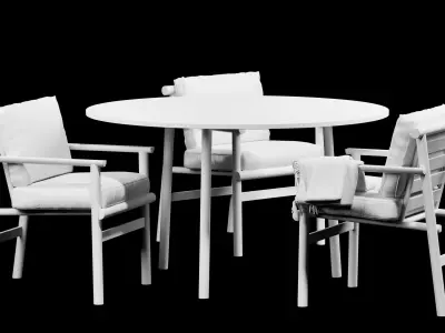 Modern Outdoor Patio Set Free 3D model