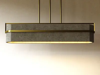 chandelier light stone Low-poly 3D model