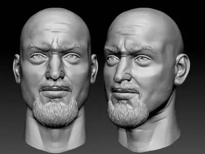 Male head sculpt human scifi fantasy 3d anatomy man  3D model