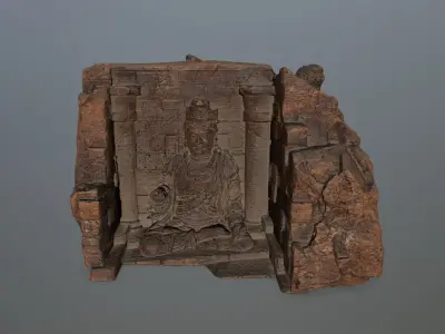 buda temple Low-poly 3D model