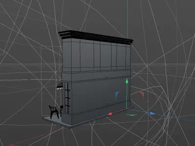 Cafe terrace  3D model