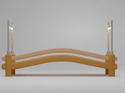 Timber bridge Free 3D print model