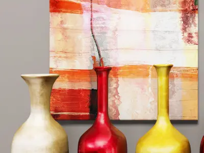 Collection vases 5 pieces 3D model