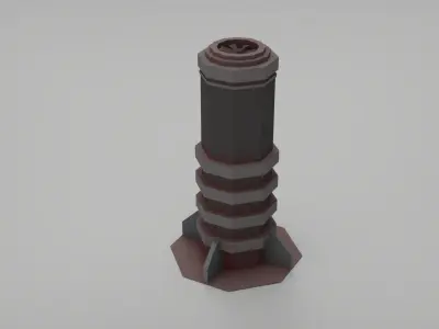 Rooftop pack - 17 Pieces Low-poly 3D model