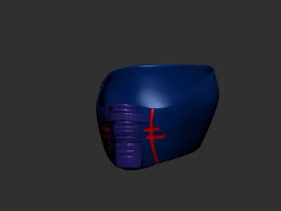 helmet gas mask high poly sculpt 3d printable  3D model