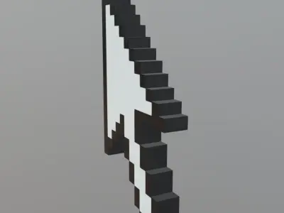 Cursor Arrow Low-poly 3D model