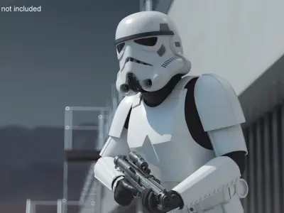  Star Wars Imperial Stormtrooper Running with Blaster 