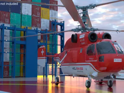  Kamov KA 32 Firefighting Helicopter Simplified Interior 