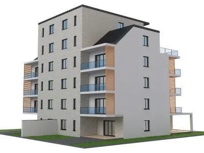 Residential Building 1 3D model purchase