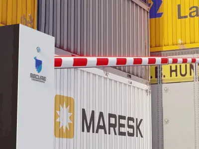 Boom Barrier  Low-poly 3D model