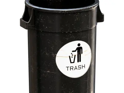 Trash bins Low-poly 3D model purchase