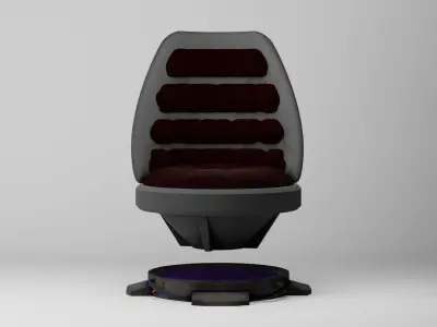 Sci Fi Levitating Chair Low-poly 3D model