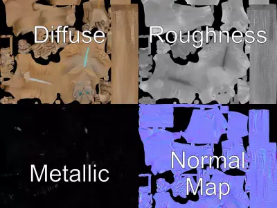 Reptilian Humanoid Alien Character Model Pack Low-poly 3D model